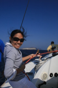 Sailing in Santorini