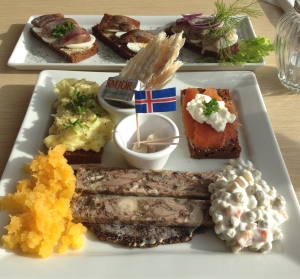 Icelandic Plate with Fermented Shark and Sheep-head jelly