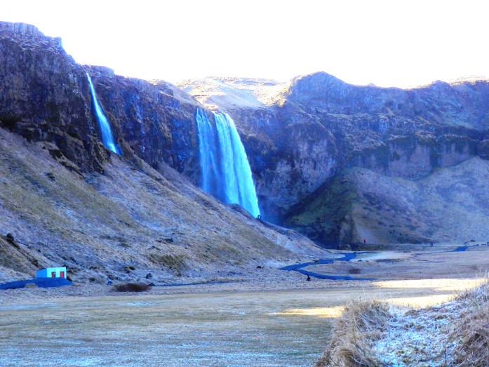 Seljalandfoss at night