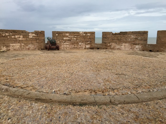 Standing in the center of this raised space amplifies one's voice.