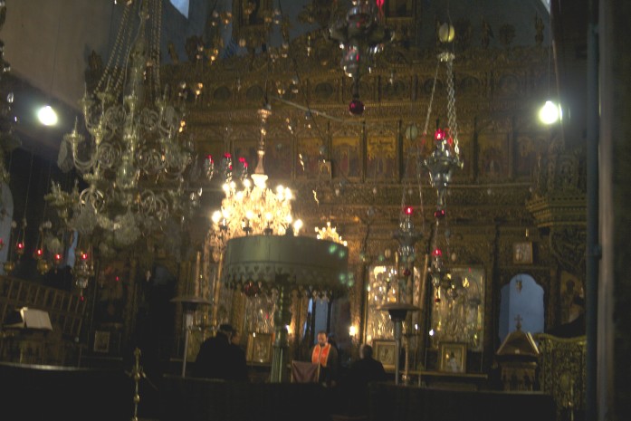 Greek Orthodox side of the Church of the Nativity