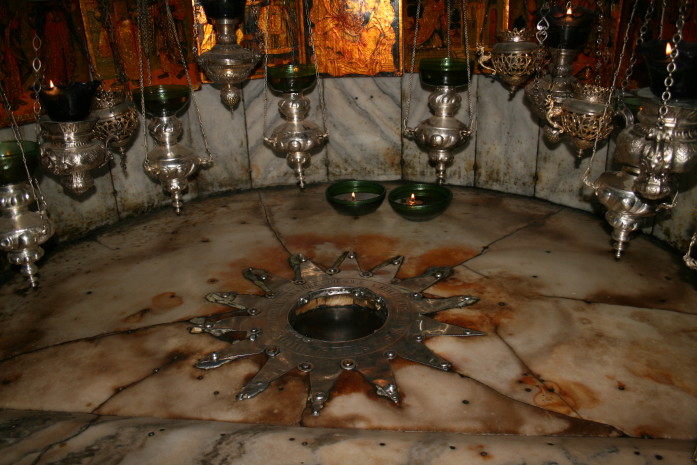 Spot marking where Jesus was born