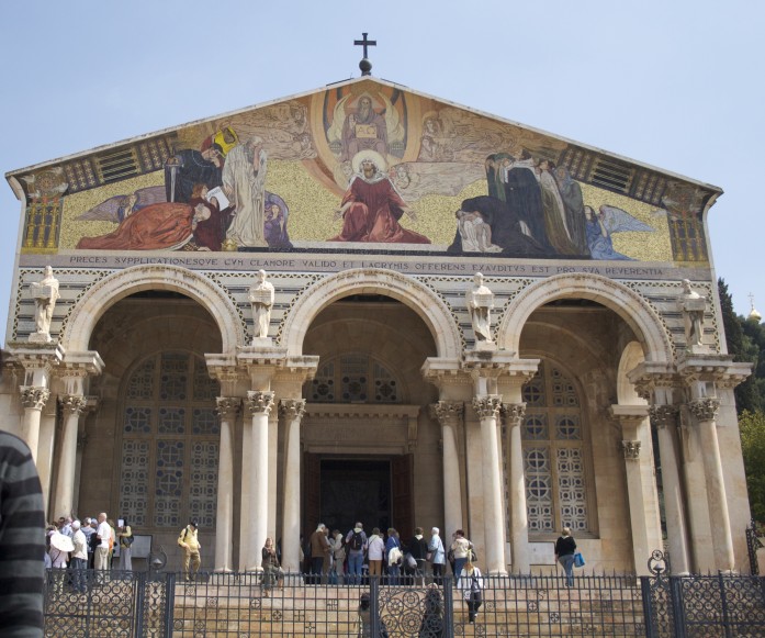 The facade of the Church of the Holy Sepulchre