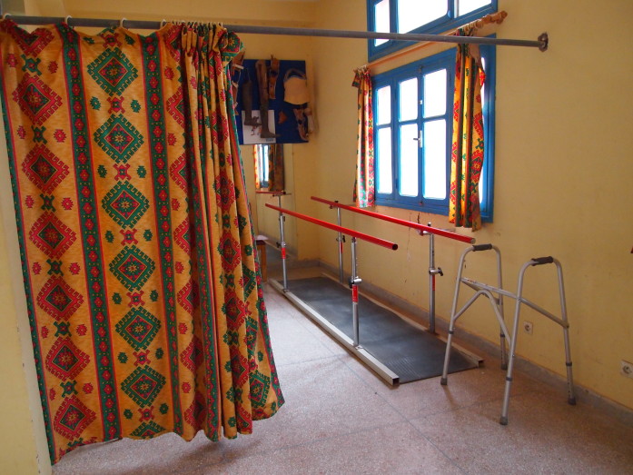 The ubiquitous parallel bars - universal symbol of getting back to one's feet