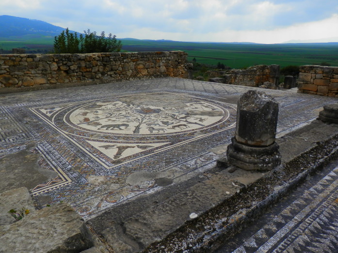 Mosaic tiled floor