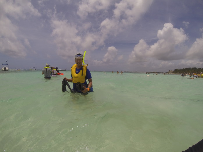 The clear waters of Akumal Bay