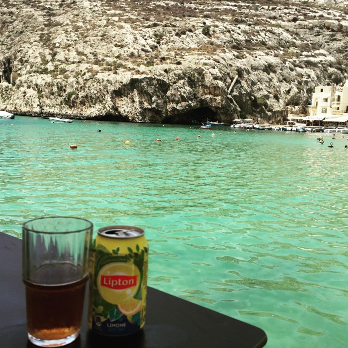 Lunch at Xlendi Bay 